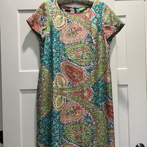 Talbots Paisley Print Dress Size: 14
